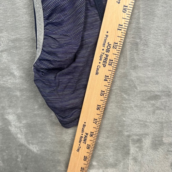 Lululemon Striped Crop Leggings Ruched Athletic Workout Gym Blue Purple - Picture 3 of 8